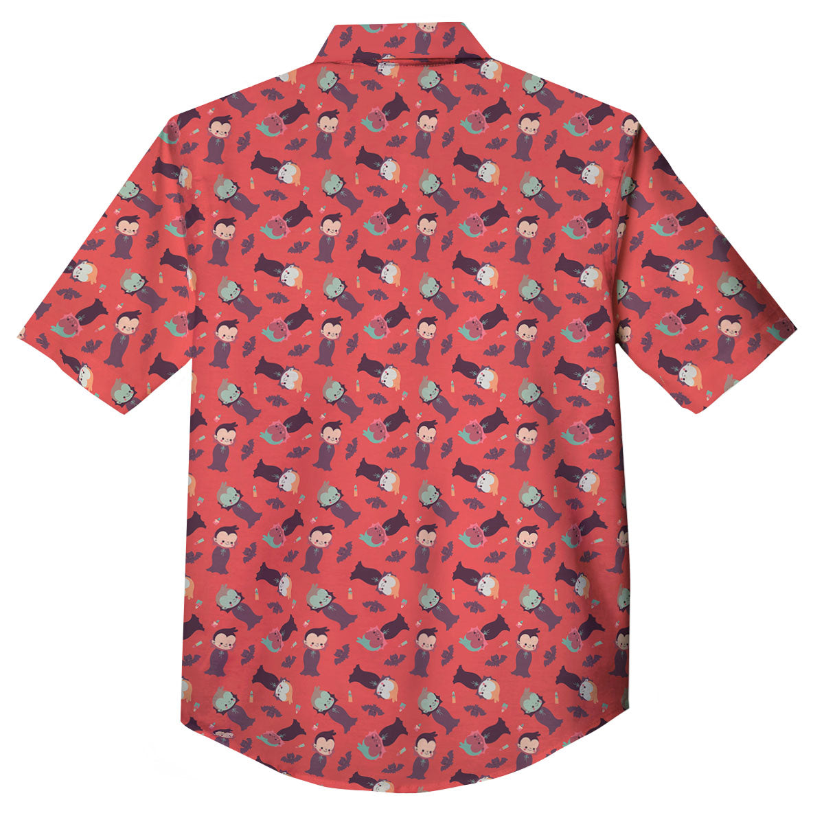 Dracula Cartoon Print Pattern Button Up Shirt-grizzshop