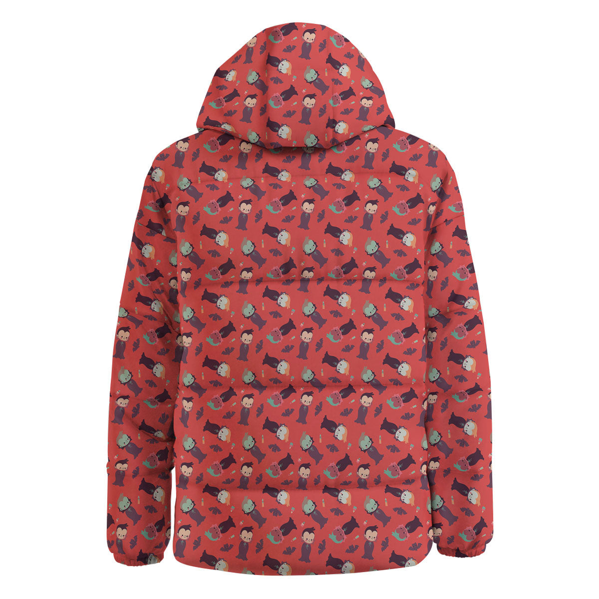 Dracula Cartoon Print Pattern Down Jacket-grizzshop