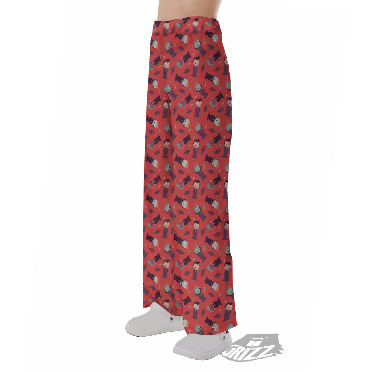Dracula Cartoon Print Pattern Pajama Pants-grizzshop