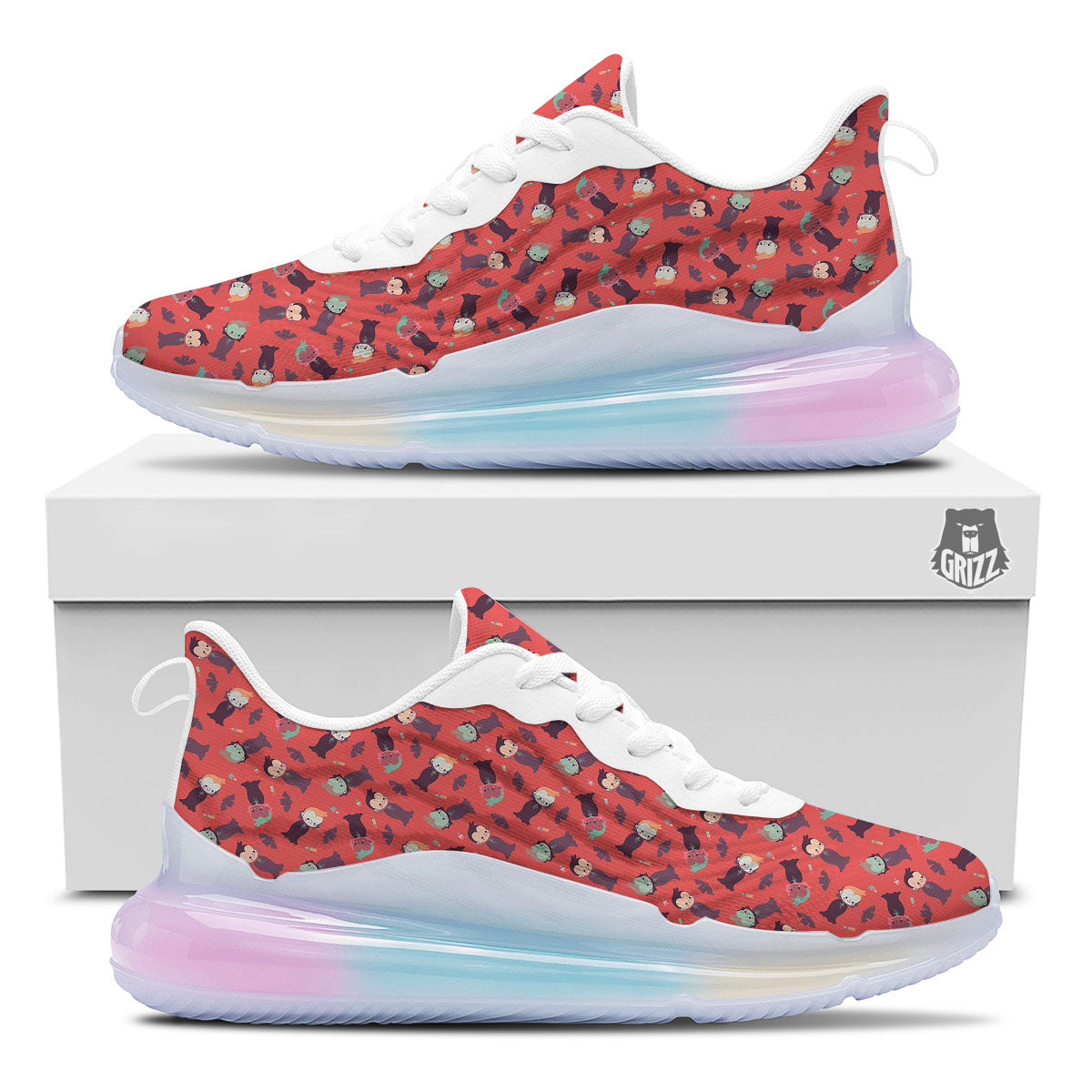 Dracula Cartoon Print Pattern Running Sneakers-grizzshop