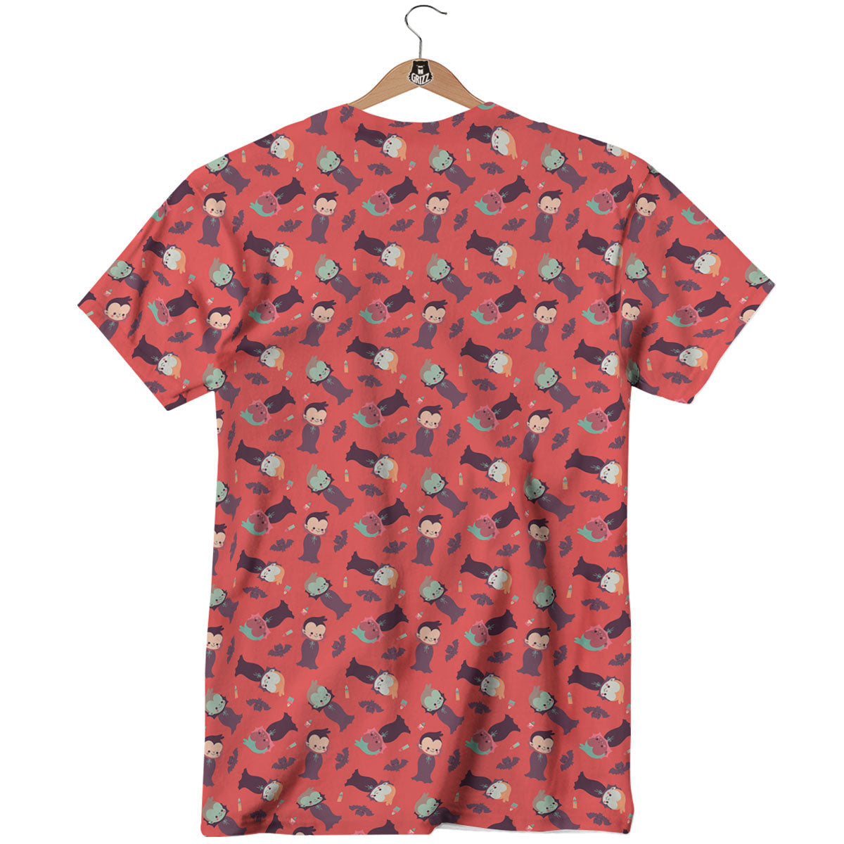 Dracula Cartoon Print Pattern T-Shirt-grizzshop