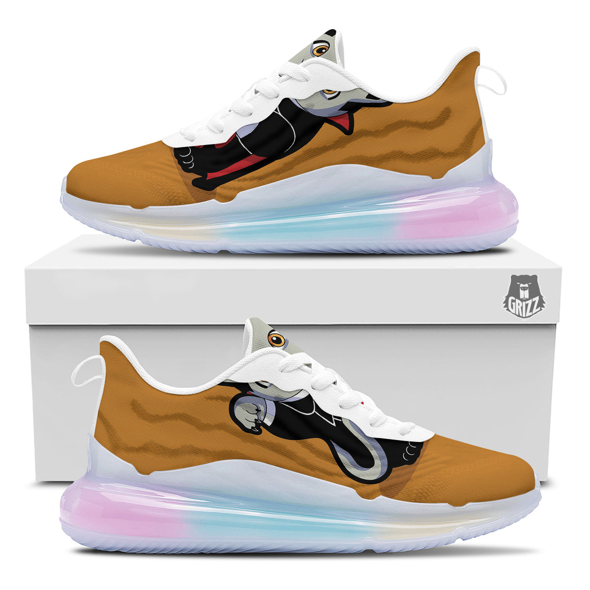 Dracula Cute Cat Print Running Sneakers-grizzshop