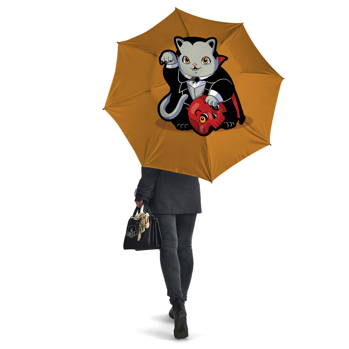 Dracula Cute Cat Print Umbrella-grizzshop