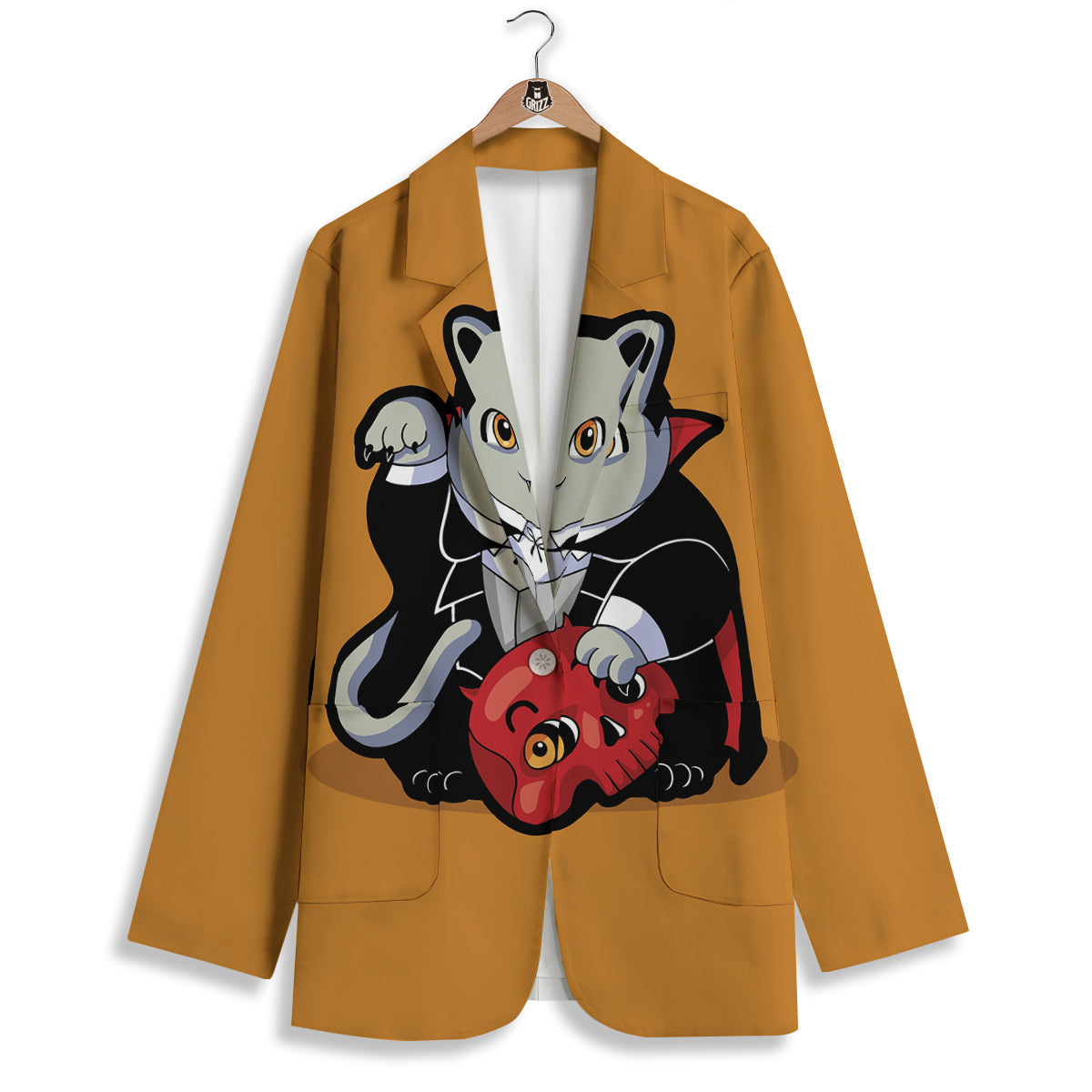 Dracula Cute Cat Print Women's Blazer-grizzshop