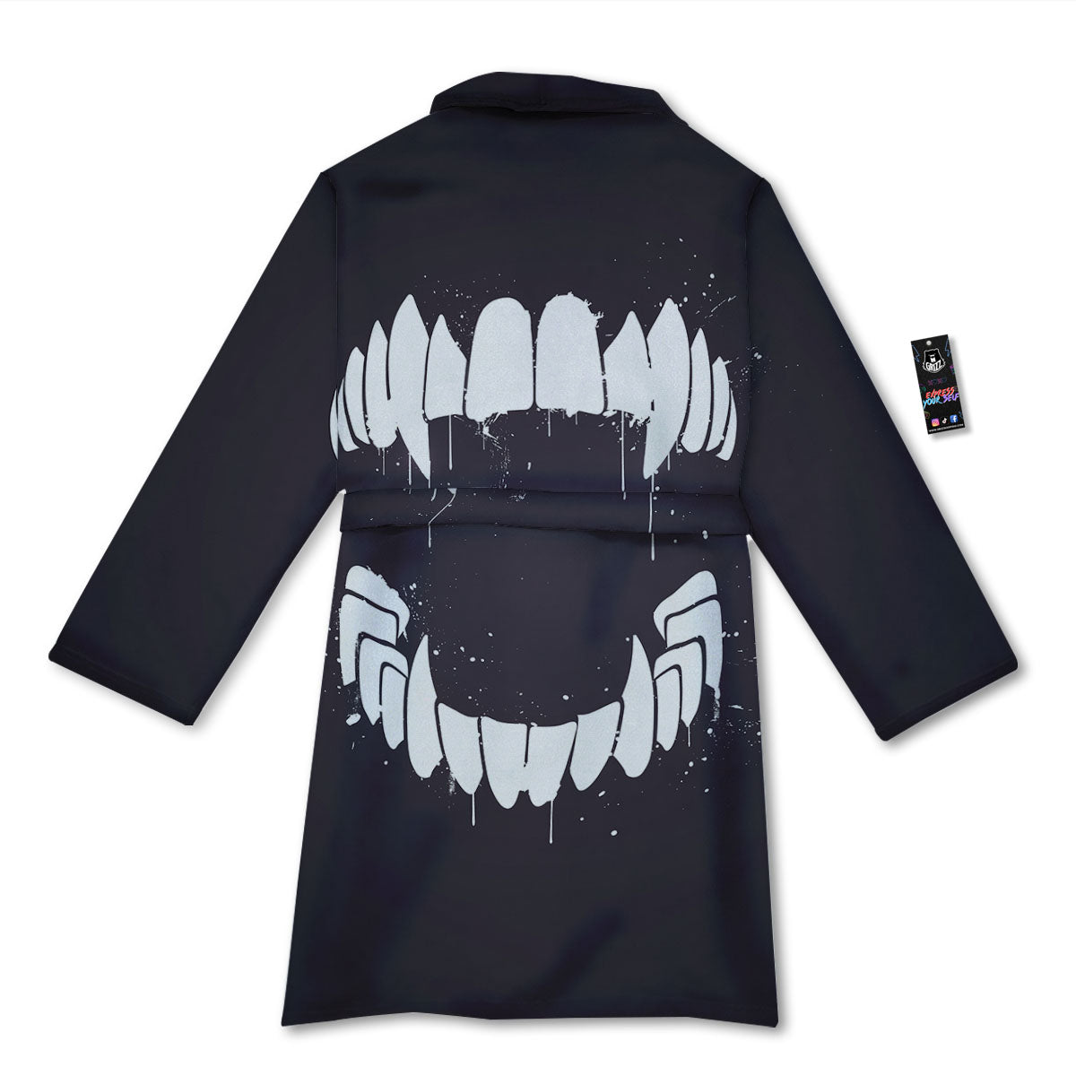 Dracula Fang Print Bathrobe-grizzshop