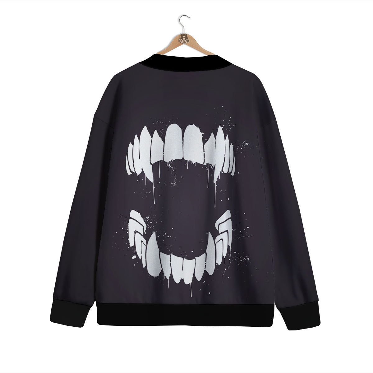 Dracula Fang Print Cardigan-grizzshop