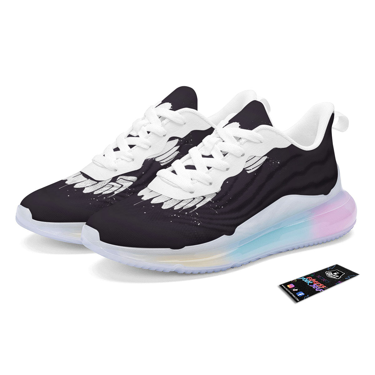 Dracula Fang Print Running Sneakers-grizzshop