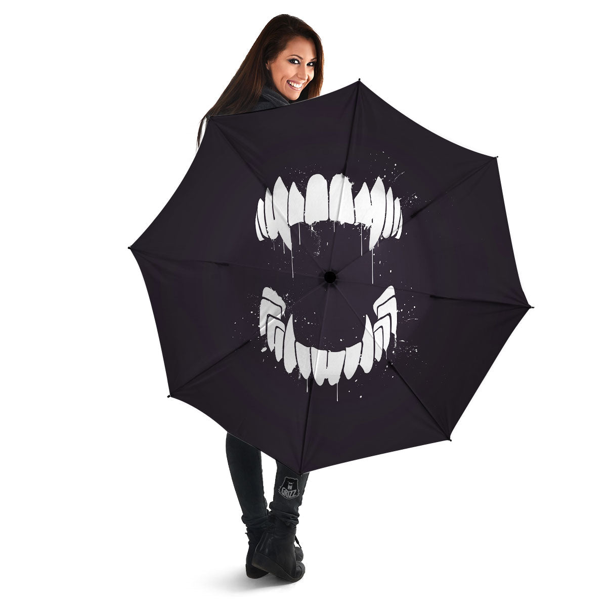 Dracula Fang Print Umbrella-grizzshop