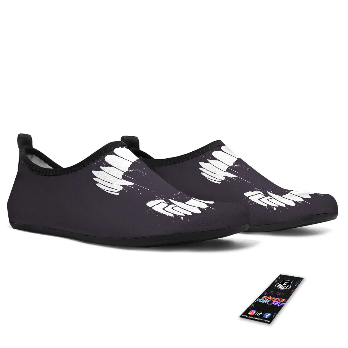 Dracula Fang Print Water Shoes-grizzshop