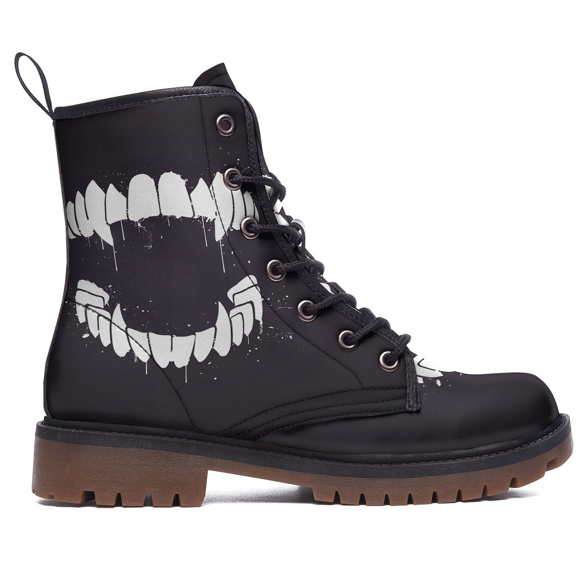 Dracula Fang Print Work Boots-grizzshop
