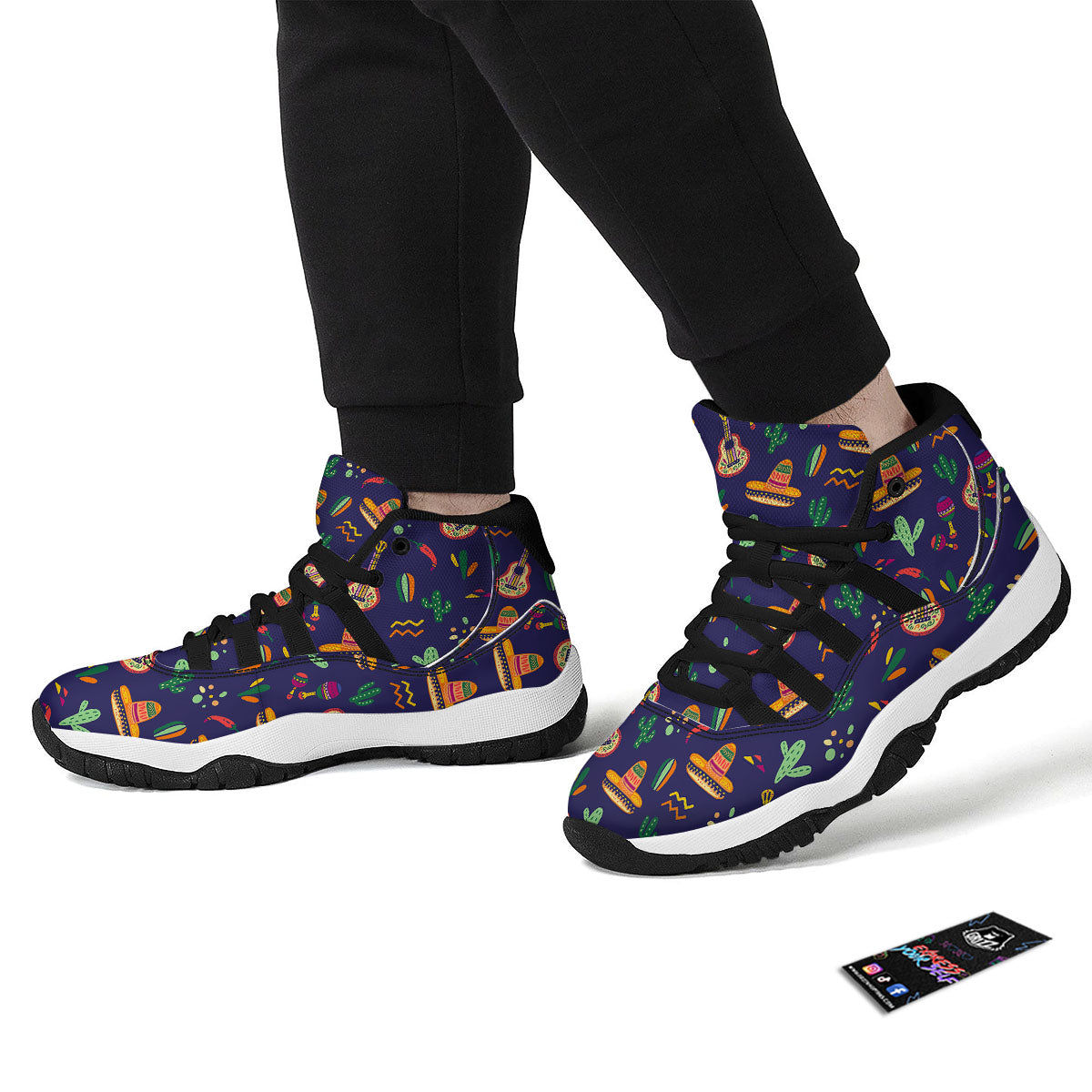 Dracula Pig Print Pattern Black Bball Shoes-grizzshop