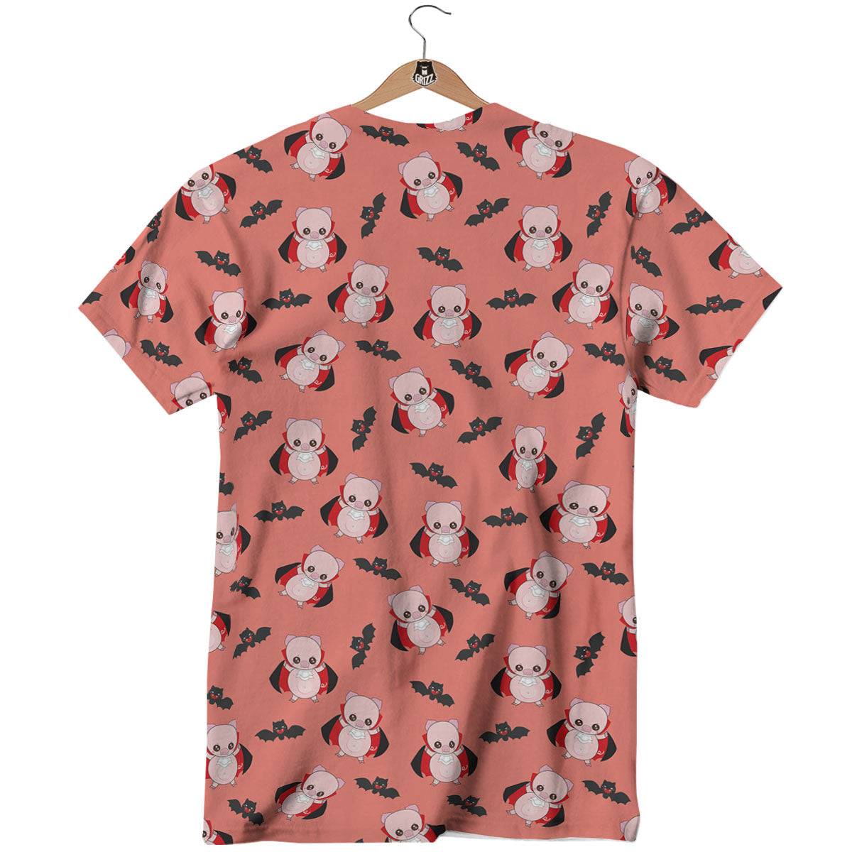 Dracula Pig Print Pattern T-Shirt-grizzshop