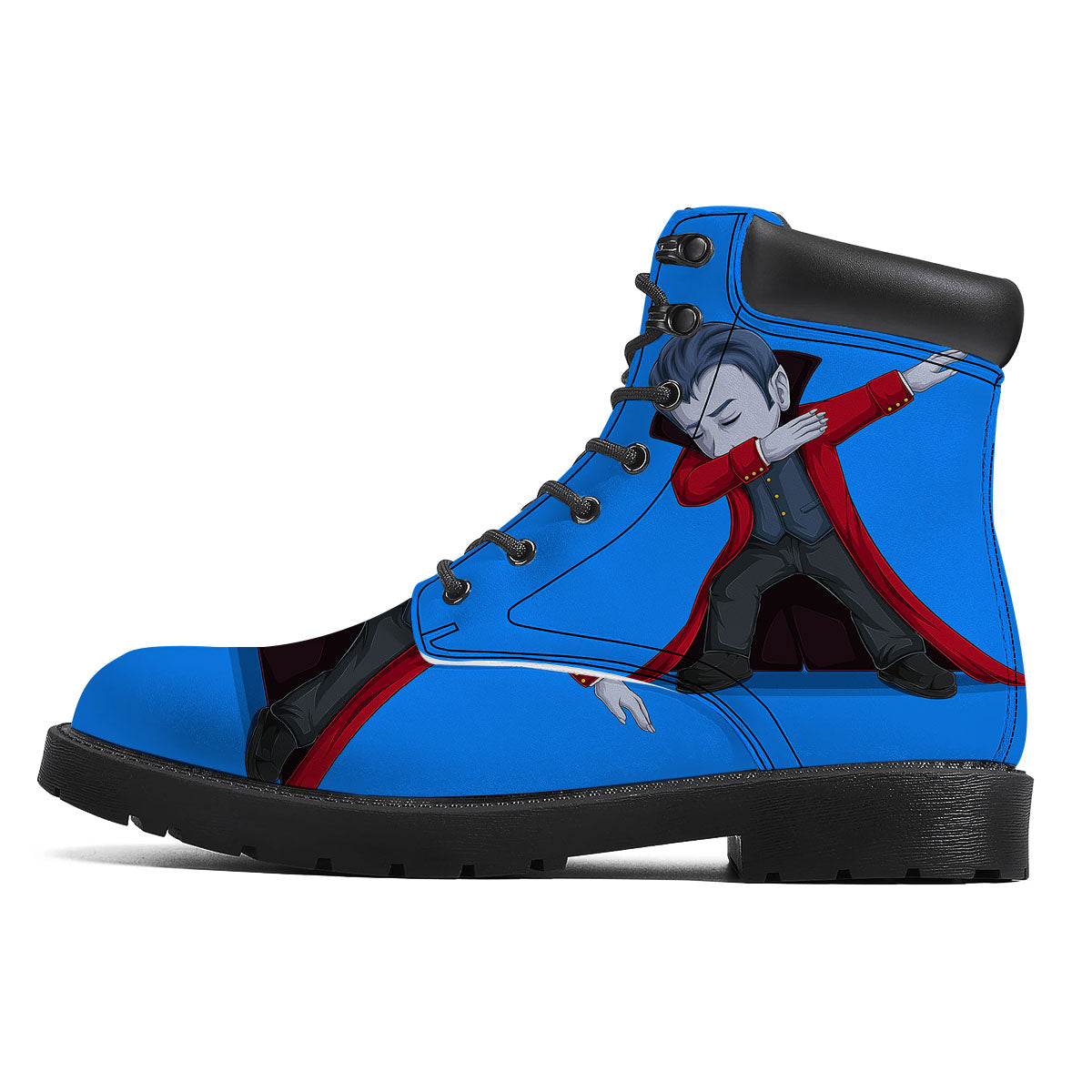 Dracula Vampire Dap Print Boots-grizzshop