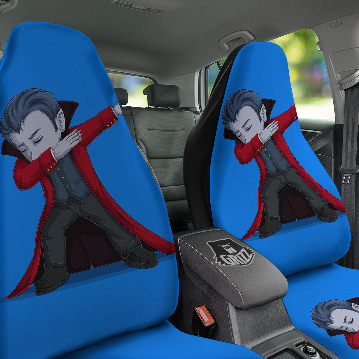 Dracula Vampire Dap Print Car Seat Covers-grizzshop