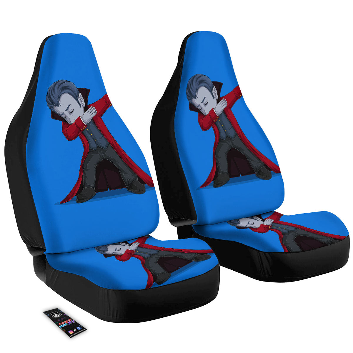 Dracula Vampire Dap Print Car Seat Covers-grizzshop