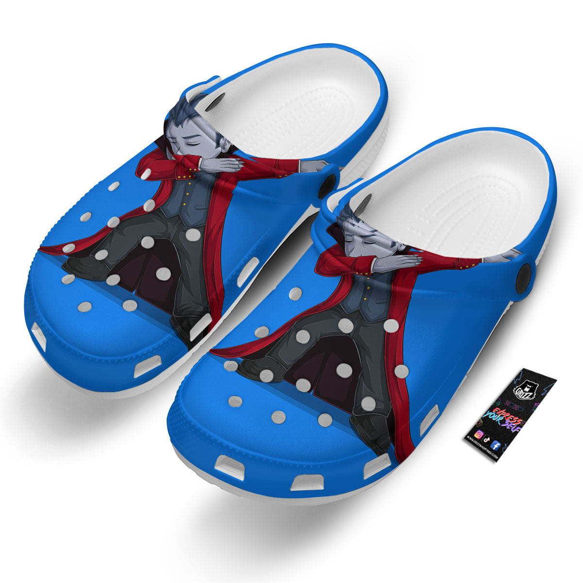 Dracula Vampire Dap Print Clog-grizzshop