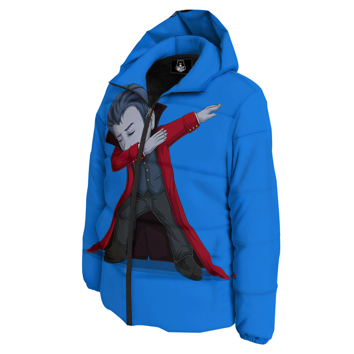Dracula Vampire Dap Print Down Jacket-grizzshop