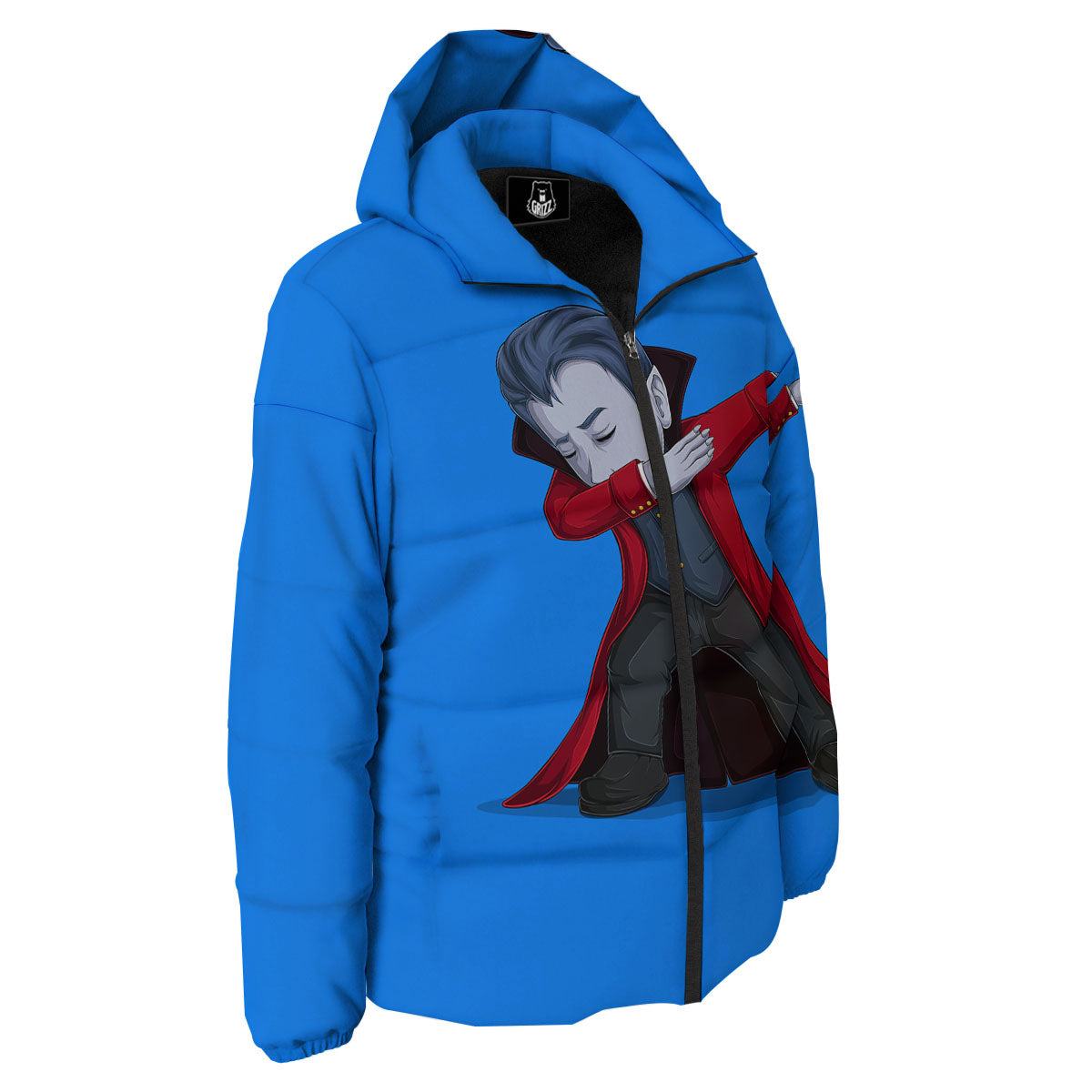 Dracula Vampire Dap Print Down Jacket-grizzshop
