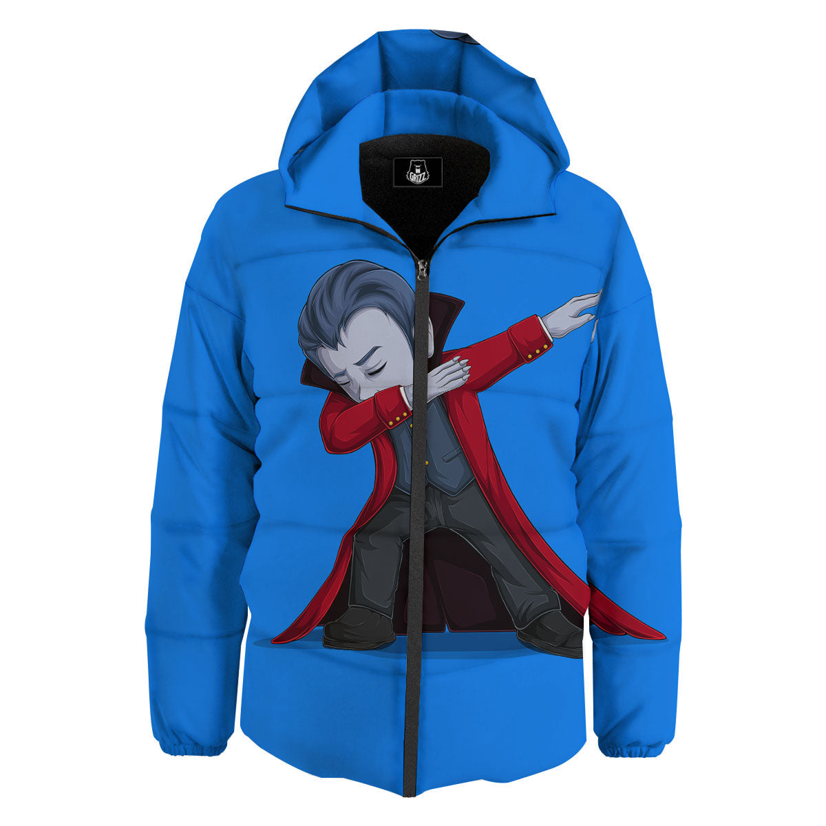 Dracula Vampire Dap Print Down Jacket-grizzshop