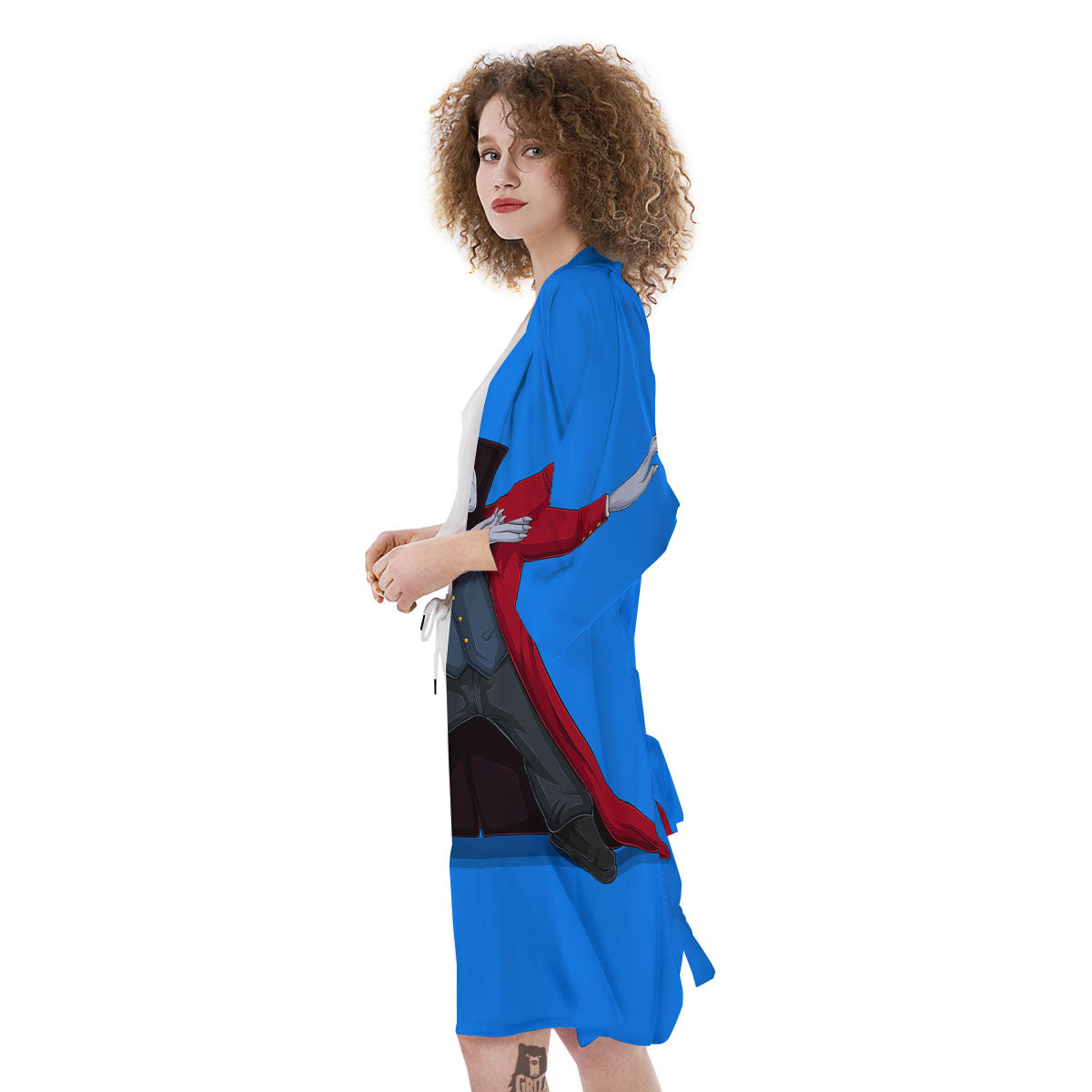 Dracula Vampire Dap Print Kimono-grizzshop