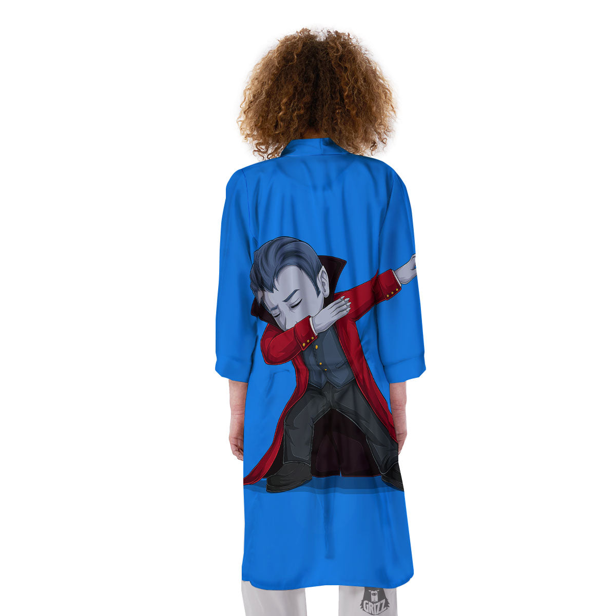 Dracula Vampire Dap Print Kimono-grizzshop