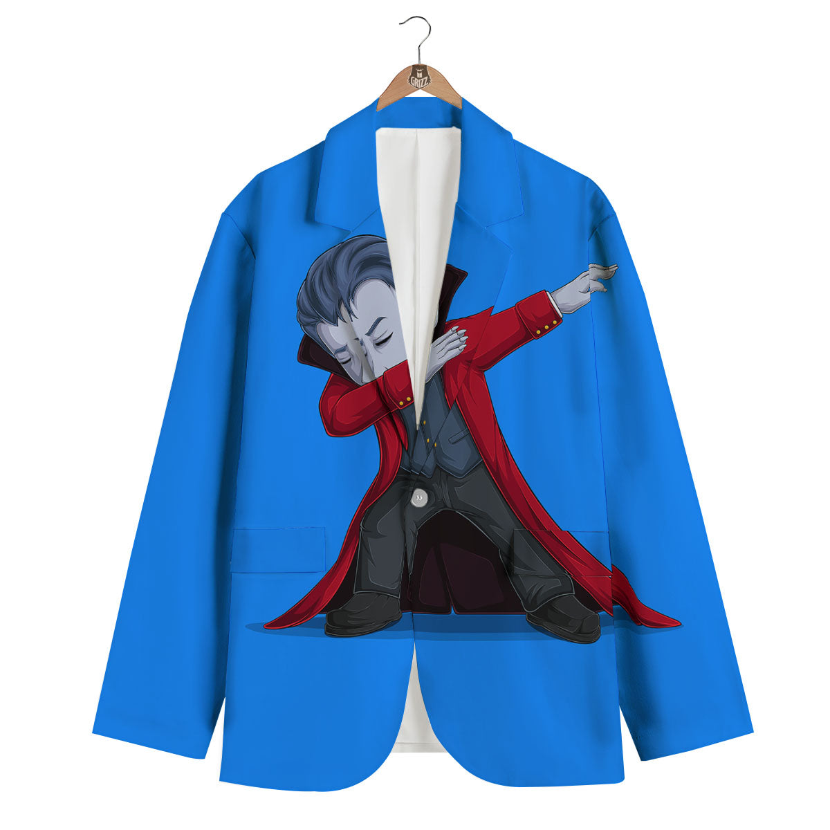 Dracula Vampire Dap Print Men's Blazer-grizzshop