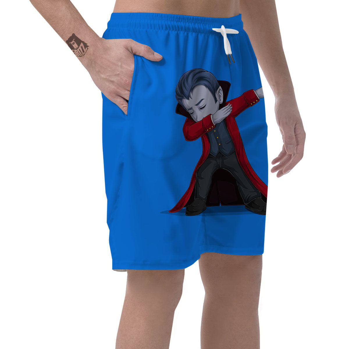 Dracula Vampire Dap Print Men's Shorts-grizzshop