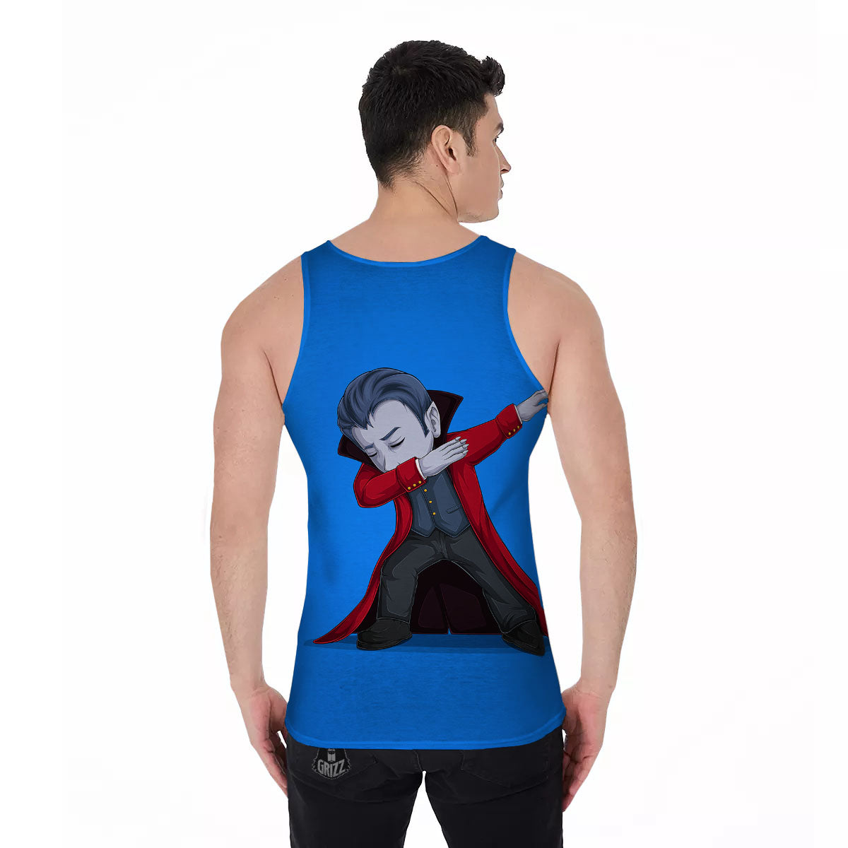 Dracula Vampire Dap Print Men's Tank Top-grizzshop