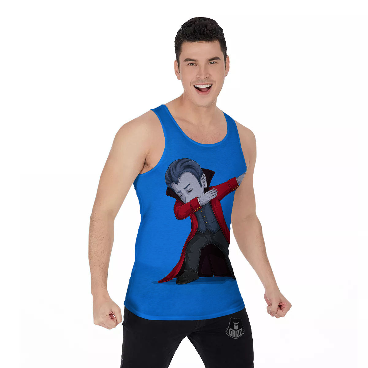 Dracula Vampire Dap Print Men's Tank Top-grizzshop