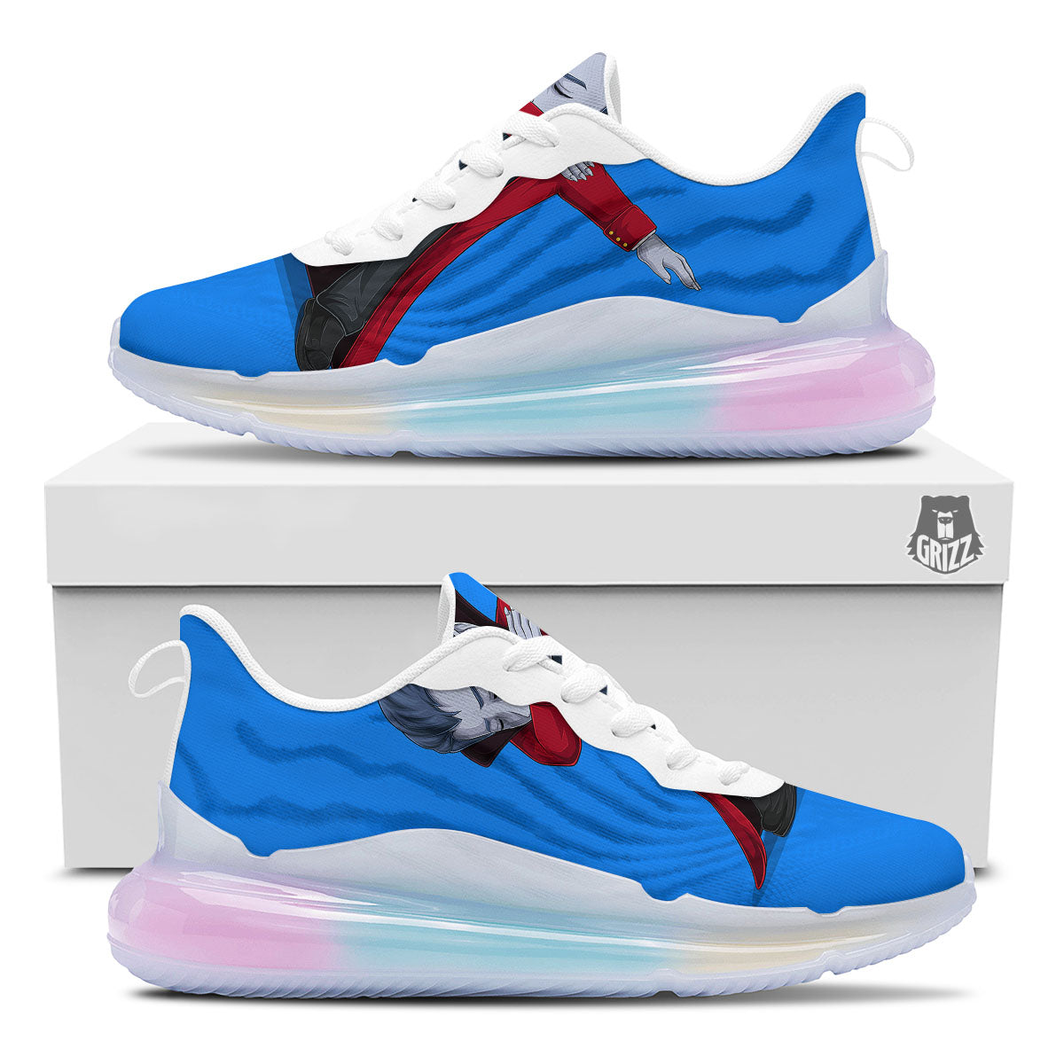 Dracula Vampire Dap Print Running Sneakers-grizzshop