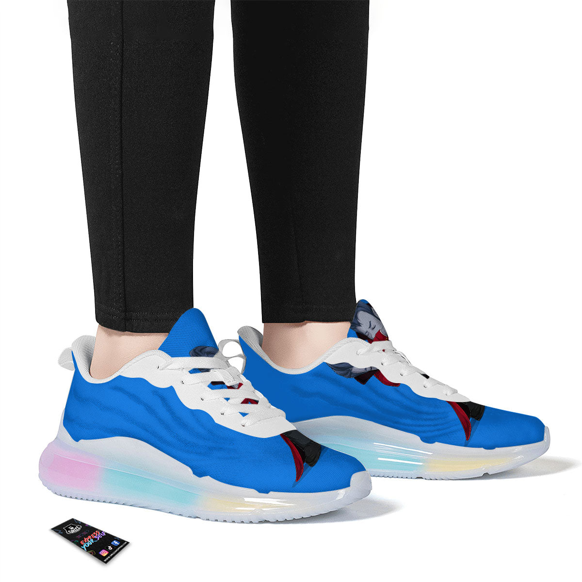 Dracula Vampire Dap Print Running Sneakers-grizzshop