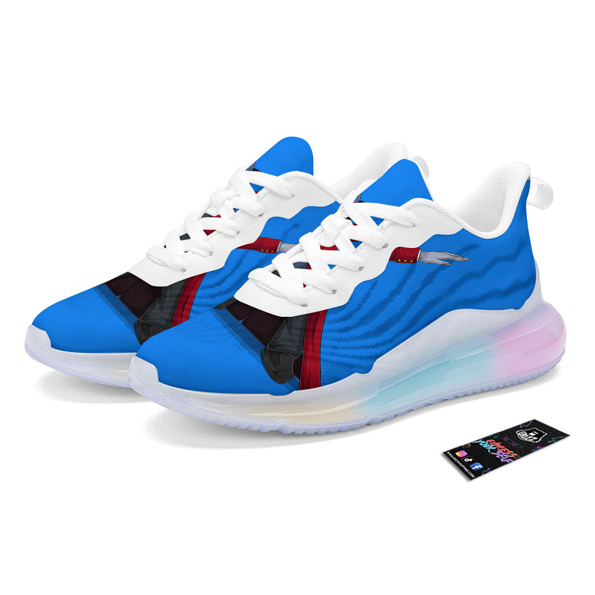 Dracula Vampire Dap Print Running Sneakers-grizzshop