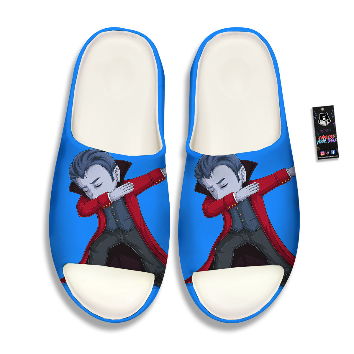 Dracula Vampire Dap Print Sandals-grizzshop
