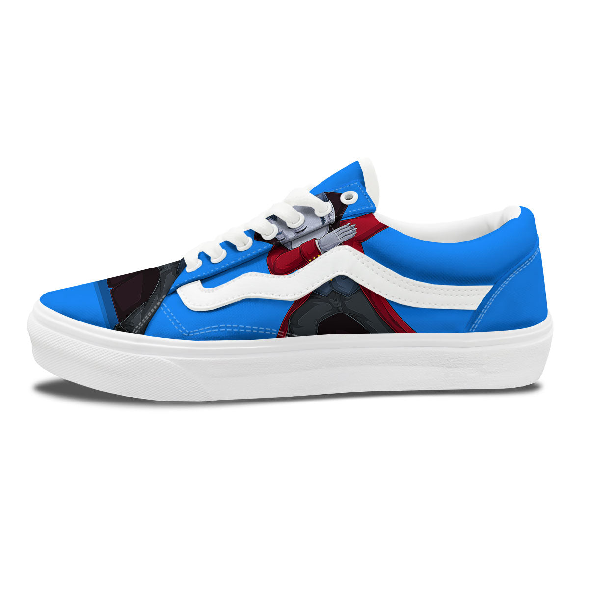 Dracula Vampire Dap Print Skate Shoes-grizzshop