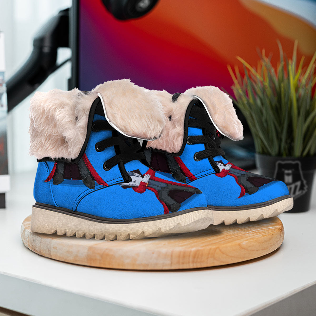 Dracula Vampire Dap Print Snow Boots-grizzshop