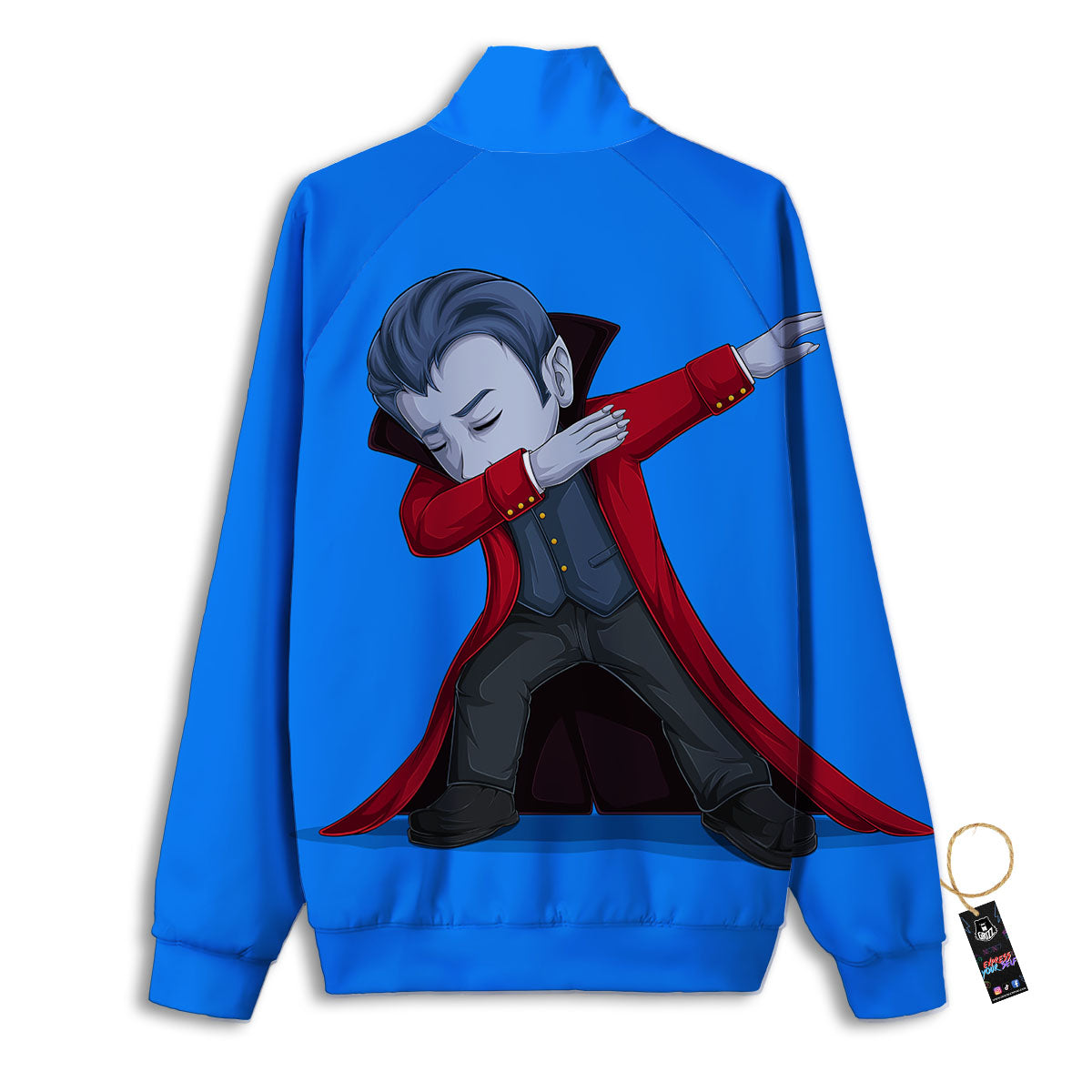 Dracula Vampire Dap Print Track Jacket-grizzshop