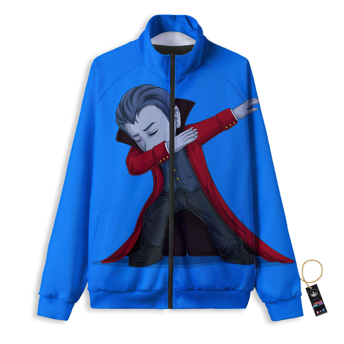 Dracula Vampire Dap Print Track Jacket-grizzshop