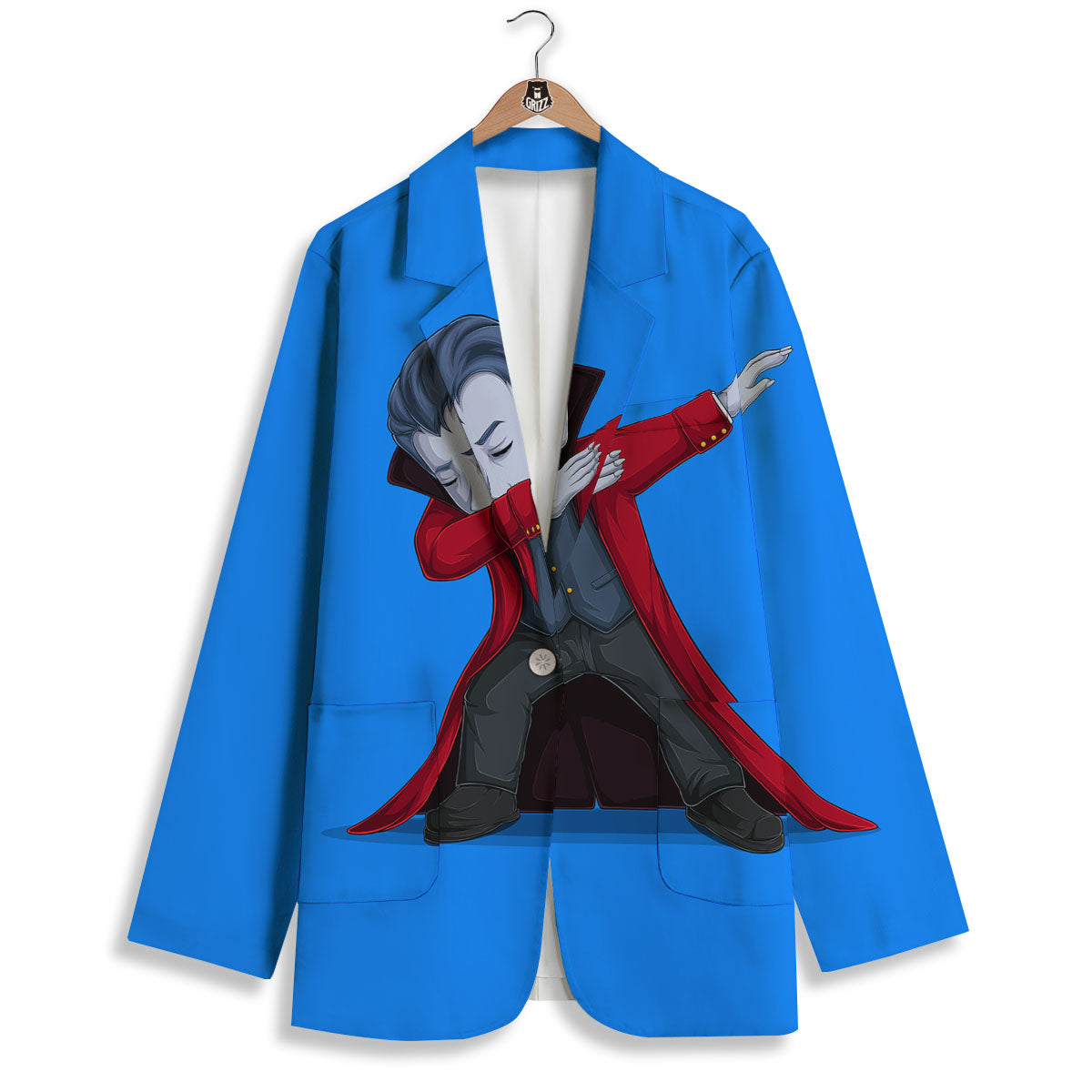 Dracula Vampire Dap Print Women's Blazer-grizzshop