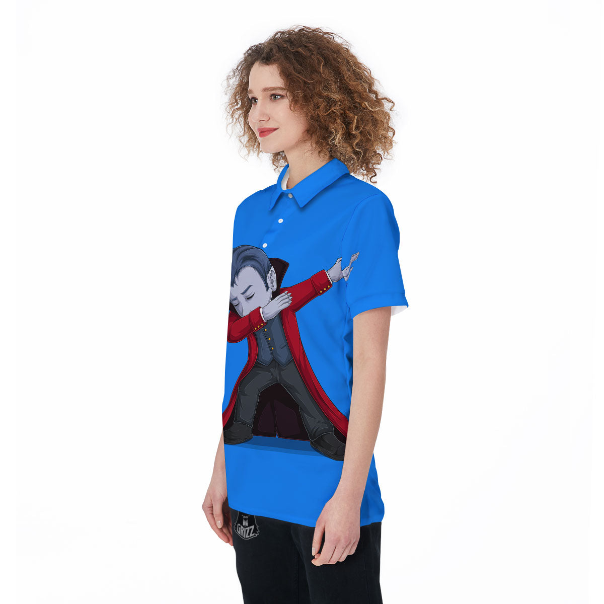 Dracula Vampire Dap Print Women's Golf Shirts-grizzshop