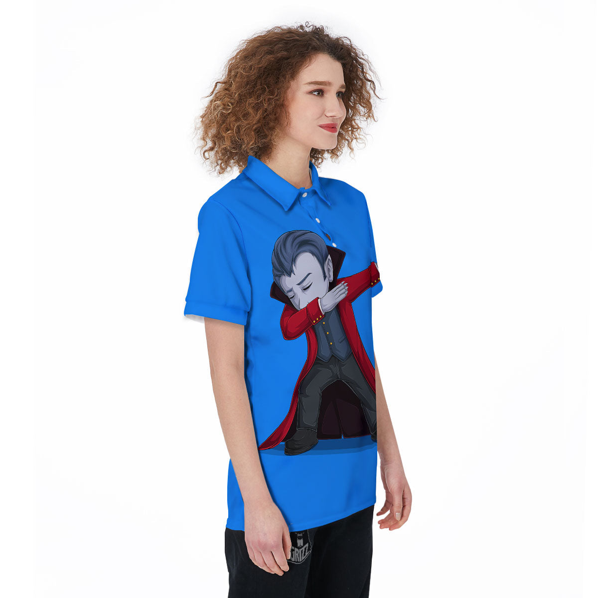 Dracula Vampire Dap Print Women's Golf Shirts-grizzshop