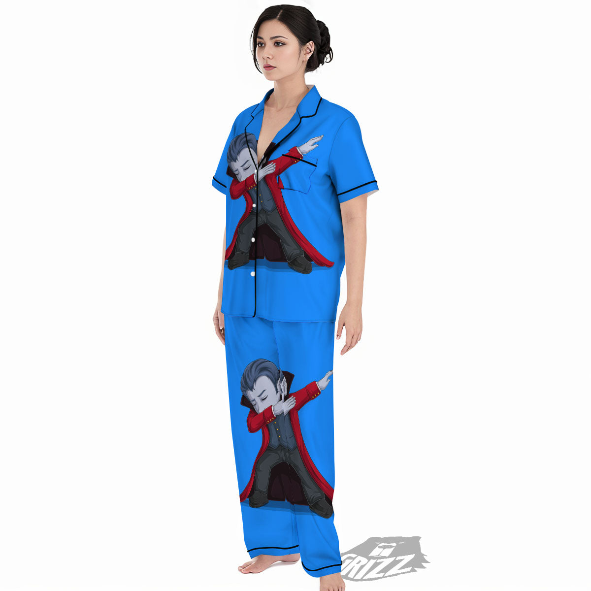 Dracula Vampire Dap Print Women's Pajamas Set-grizzshop