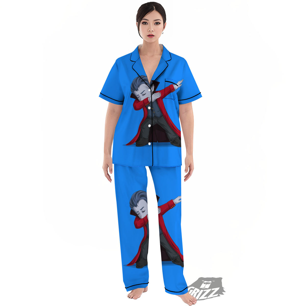 Dracula Vampire Dap Print Women's Pajamas Set-grizzshop