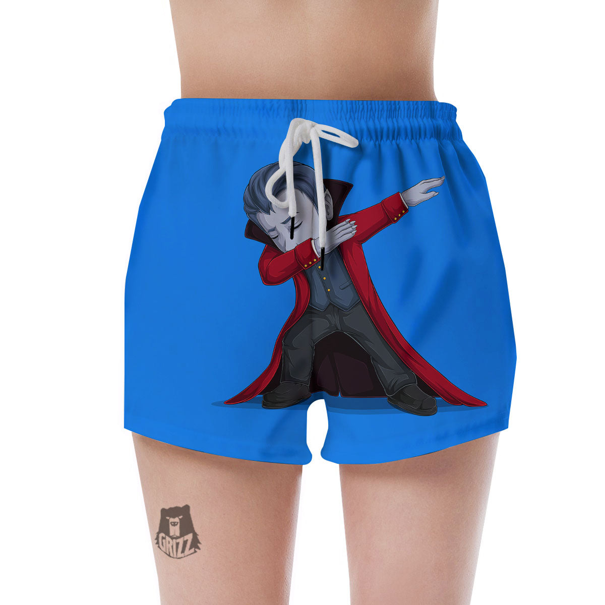 Dracula Vampire Dap Print Women's Shorts-grizzshop