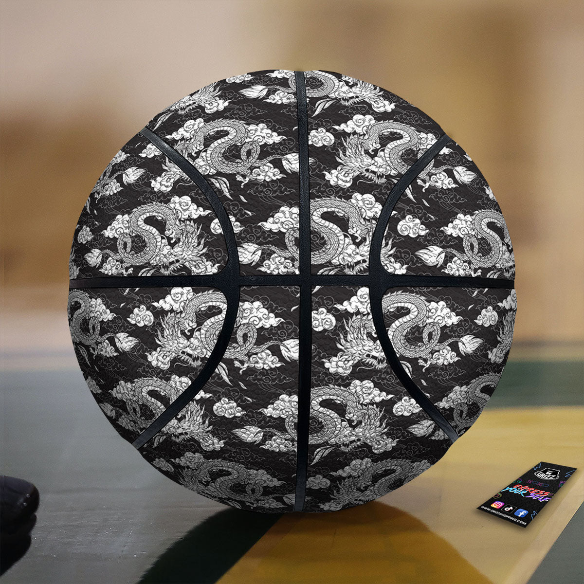 Dragon Eastern Print Pattern Basketball-grizzshop