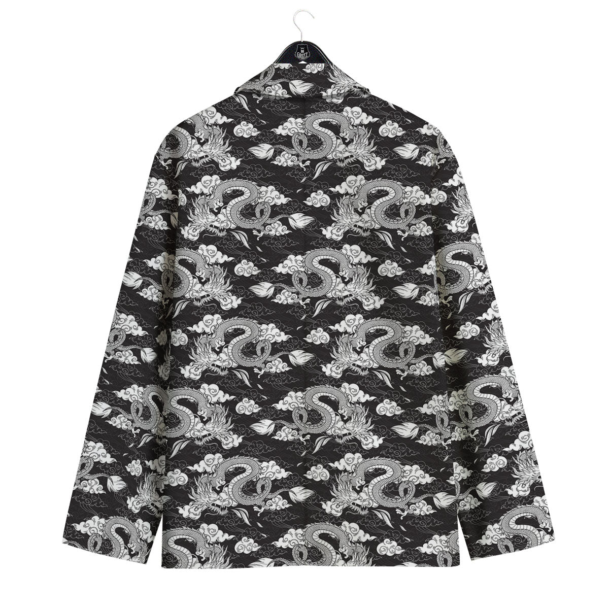 Dragon Eastern Print Pattern Men's Sport Coat-grizzshop
