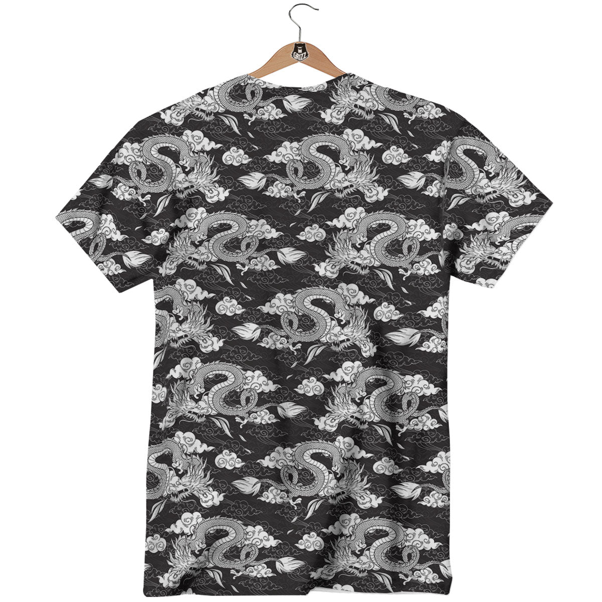 Dragon Eastern Print Pattern T-Shirt-grizzshop