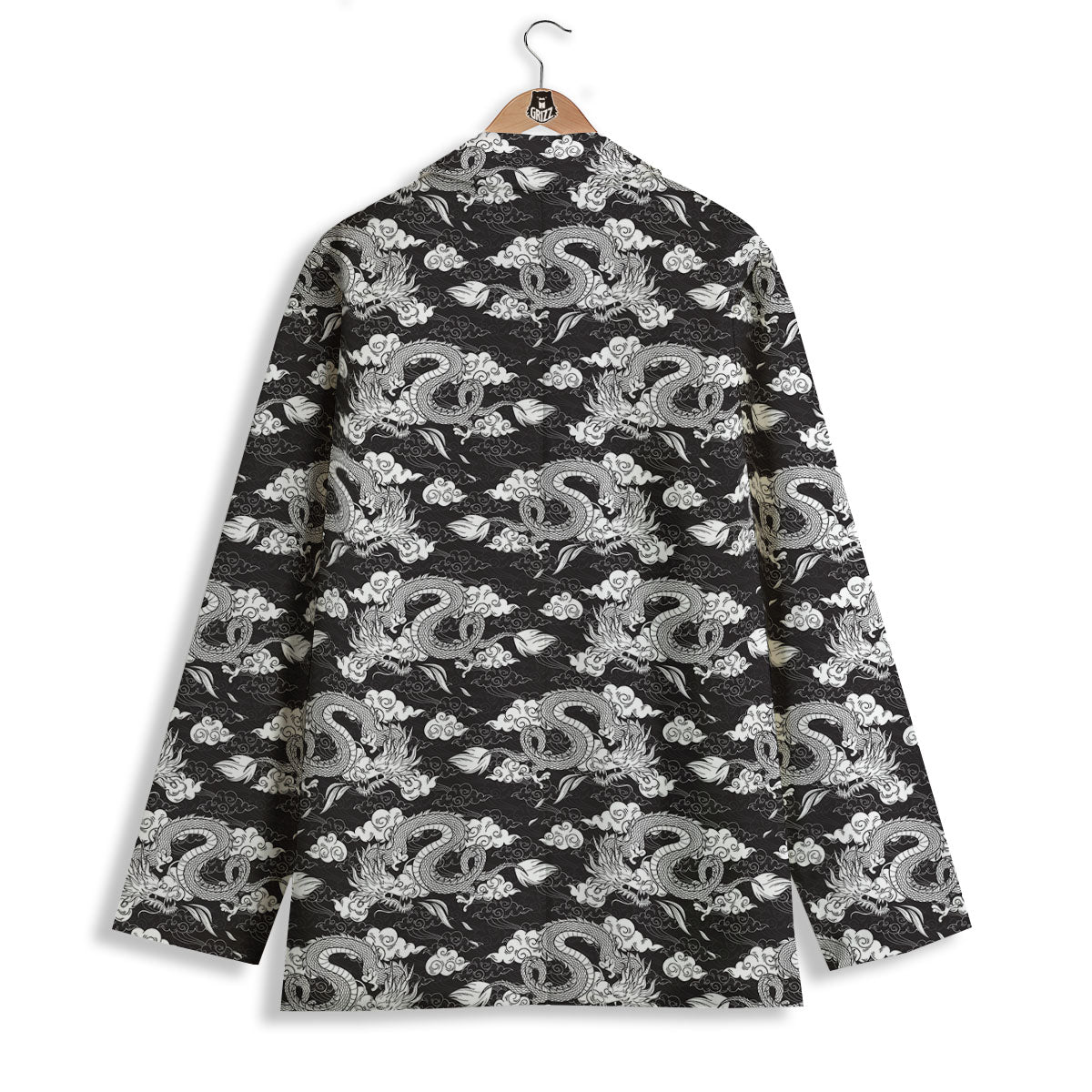 Dragon Eastern Print Pattern Women's Blazer-grizzshop