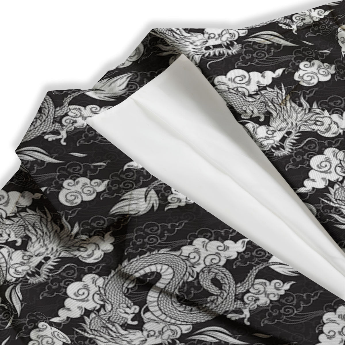 Dragon Eastern Print Pattern Women's Blazer-grizzshop