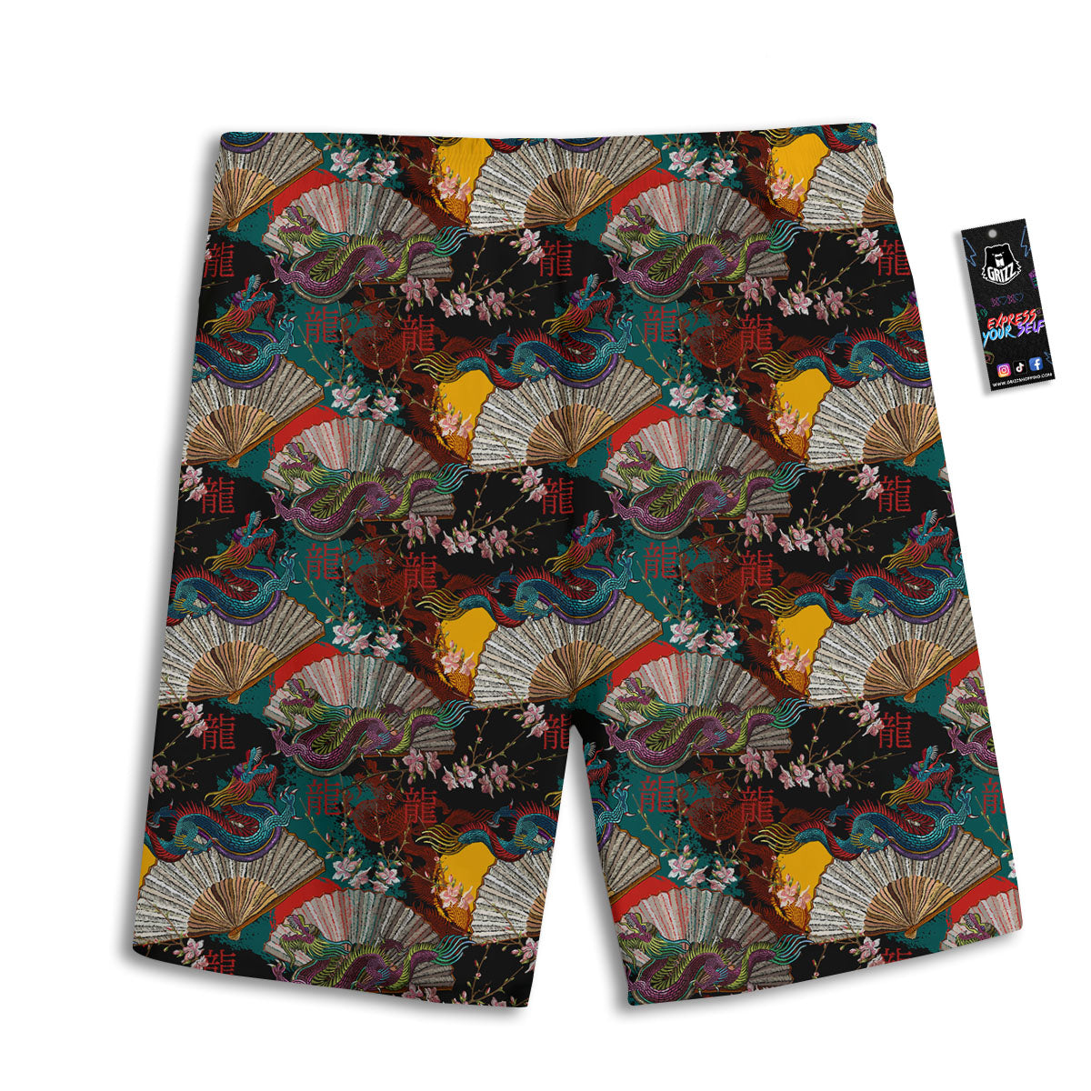 Eagle Native American Print Pattern Men's Athletic Shorts