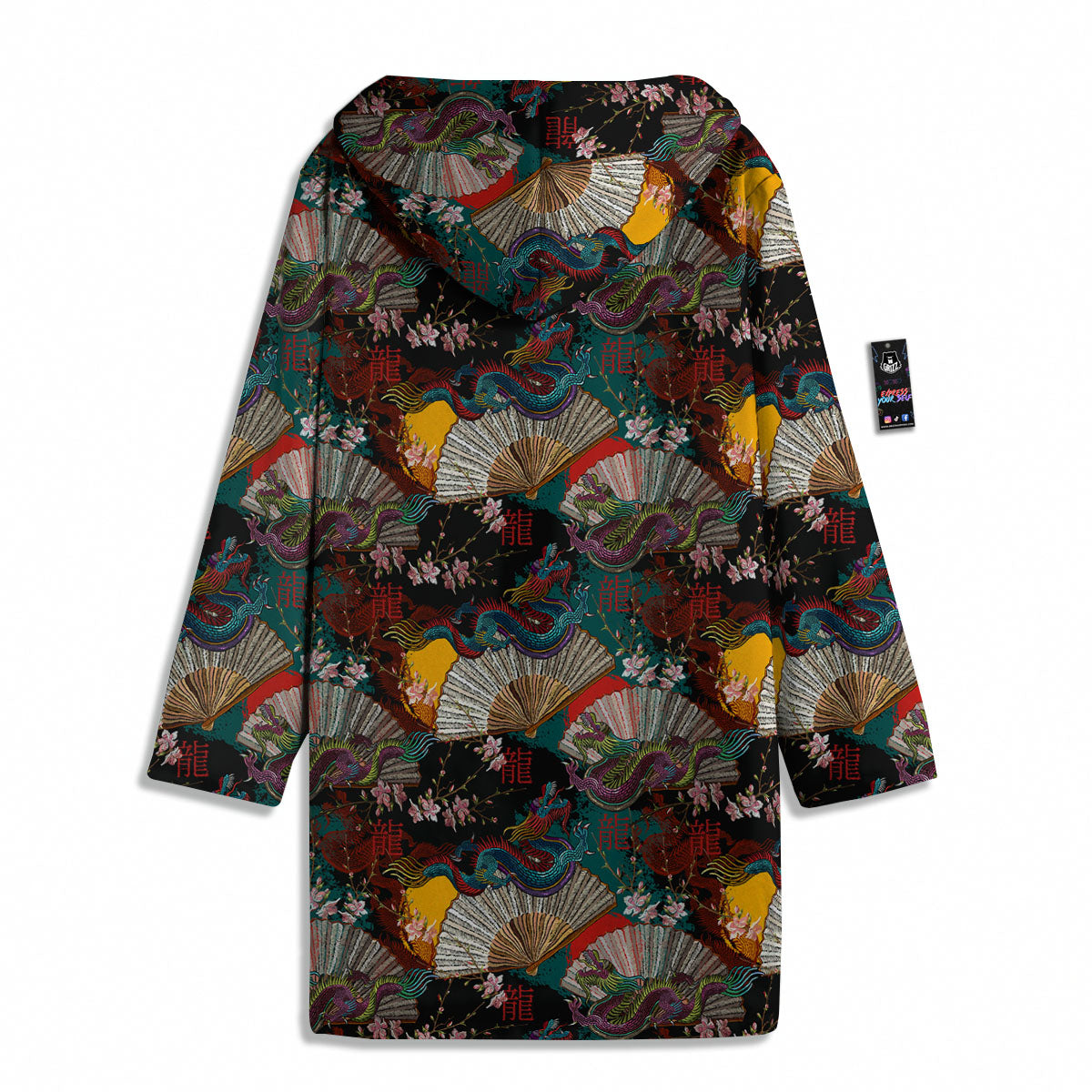 Dragon Embroidery Chinese Print Pattern Men's Windbreaker Jacket-grizzshop